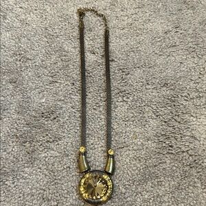 Elegant Gold and Black Necklace